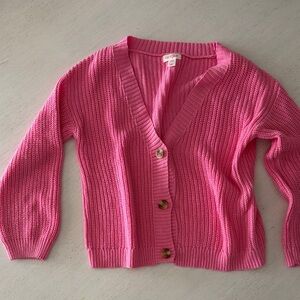 Kids Cat & Jack Pink Button-Up Sweater